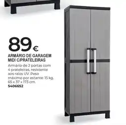 BigMat Armário de garagem midi c/prateleiras promoção