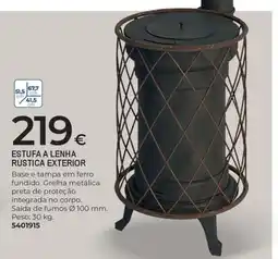 BigMat Estufa a lenha rústica exterior promoção