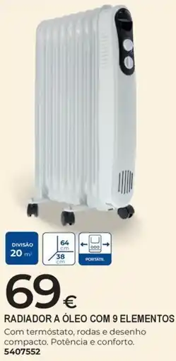 BigMat radiador a óleo com 9 elementos promoção