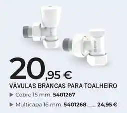 BigMat Vávulas brancas para toalheiro arco promoção