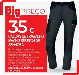 BigMat Calças de trabalho mach 2 stretch de senhora promoção