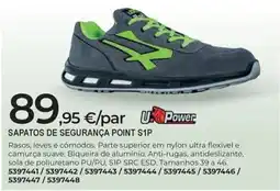 BigMat sapatos de segurança point s1p upower promoção