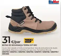 BigMat Botas de segurança terra s1p src promoção
