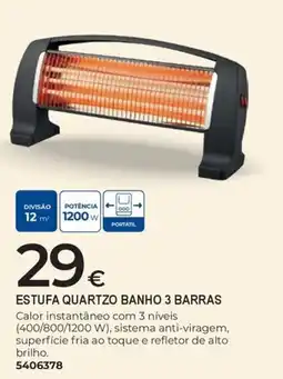 BigMat Estufa quartzo banho 3 barras promoção