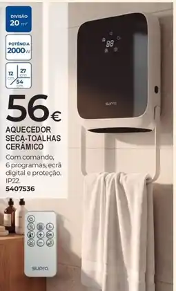 BigMat aquecedor seca-toalhas cerâmico supra promoção