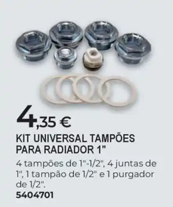 Kit universal tampões para radiador 1"