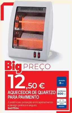 BigMat aquecedor de quartzo para pavimento promoção