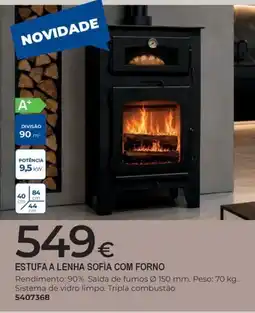 BigMat estufa a lenha sofia com forno promoção