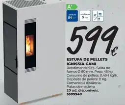BigMat estufa de pellets ignissia cami promoção