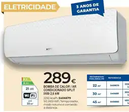 BigMat Bomba de calor / ar condicionado split ix69 2,6 kw promoção