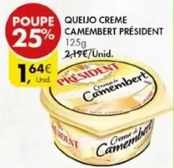 Pingo Doce Queijo Creme Camembert Président 125g promoção
