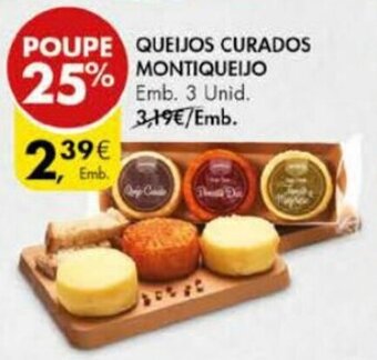 Pingo Doce Queijos Curados Montiqueijo 3 Unid promoção