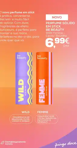 Pingo Doce Perfume sólido em stick be beauty promoção