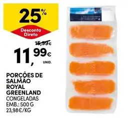 Continente Porções de salmão royal greenland promoção