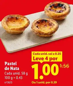 Lidl Pastel de Nata promoção