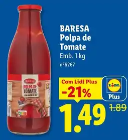 Lidl Baresa polpa de tomate promoção