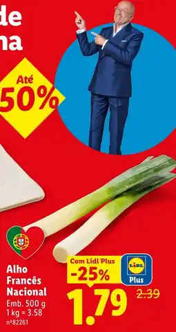 Lidl Alho Francês Nacional promoção