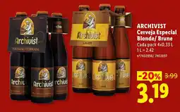 Lidl Archivist Cerveja Especial Blonde/ Brune promoção