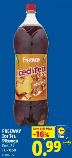 Lidl Freeway ice tea pêssego promoção