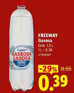 Lidl Freeway gasosa caseosa gasosa zero promoção