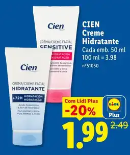 Lidl Cien Creme Hidratante promoção