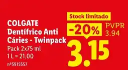 Lidl colgate dentífrico anti cáries - twinpack promoção