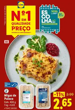 Lidl Migas de Paloco promoção