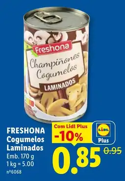 Lidl Freshona cogumelos laminados promoção