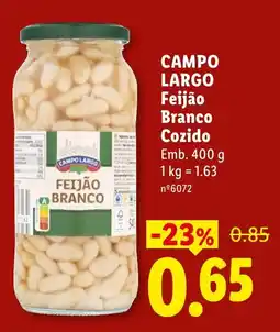 Lidl campo largo feijão branco cozido promoção