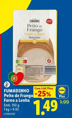 Lidl Fumadinho peito de frango forno a lenha promoção