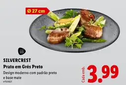 Lidl Silvercrest prato em grés preto promoção