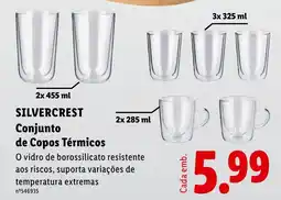Lidl silvercrest conjunto de copos térmicos promoção