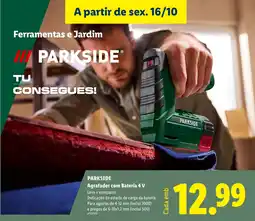 Lidl Parkside agrafador com bateria 4 v promoção