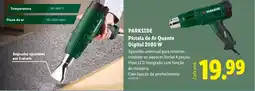 Lidl Parkside pistola de ar quente digital 2000 w promoção