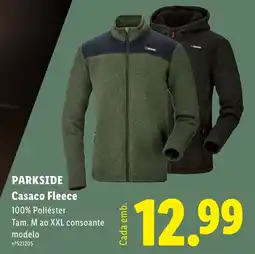Lidl Parkside casaco fleece promoção