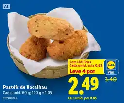 Lidl Pastéis de Bacalhau promoção