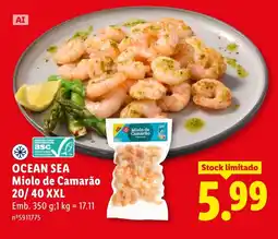Lidl Ocean sea miolo de camarão promoção