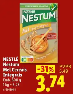 Lidl Nestlé Nestum Mel Cereais Integrais promoção