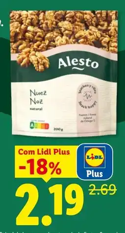 Lidl Alesto Nuez Noz natural promoção