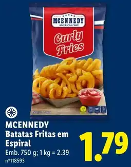 Lidl Mcennedy batatas fritas em espiral promoção