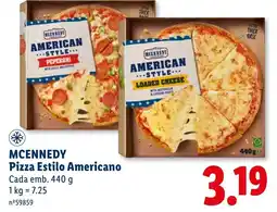 Lidl Mcennedy pizza estilo americano promoção