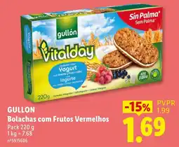 Lidl Gullon Bolachas com Frutos Vermelhos promoção