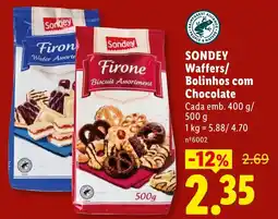 Lidl sondey waffles/ bolinhos com chocolate promoção
