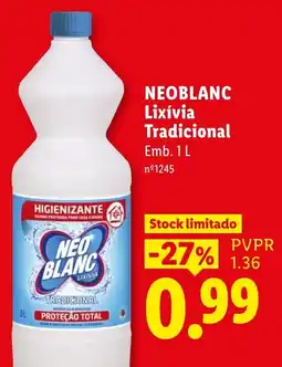 Lidl NeoBlanc lixívia tradicional promoção