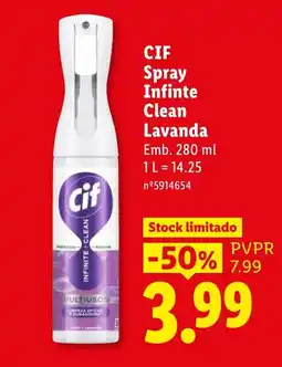 Lidl Cif spray infinte clean lavanda promoção
