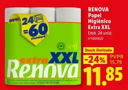 Lidl Renova papel higiénico extra xxl promoção