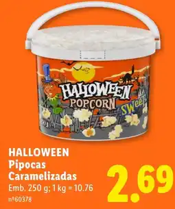 Lidl Halloween pipocas caramelizadas promoção