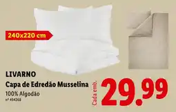 Lidl Livarno capa de edredão musselina promoção