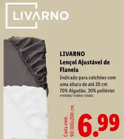 Lidl Livarno lençol ajustável de flanela promoção