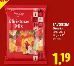 Lidl favorina gomas christmas mix promoção